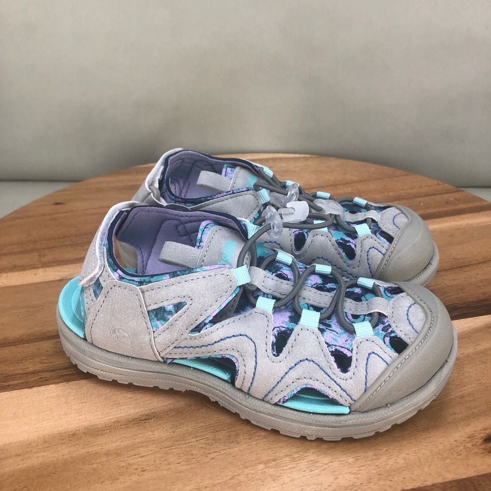 Northside Girls Size 13 Water Shoes Sandals Gray Purple Teal Sport Outdoor
